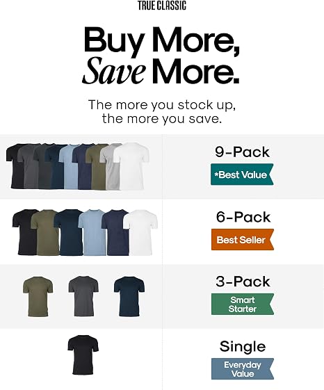 Classic Mens T-Shirts – Short Sleeve Crew Neck T Shirts for Man, Cotton Blend Plain Novelty Men's T-Shirts